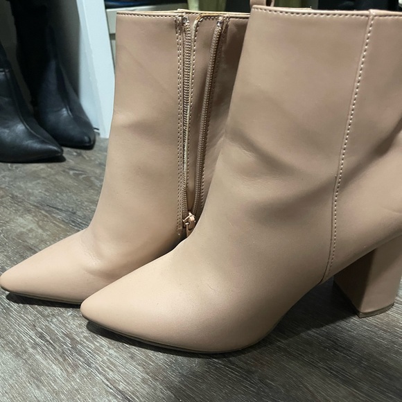 JustFab Shoes - JustFab Nude Heeled Boots